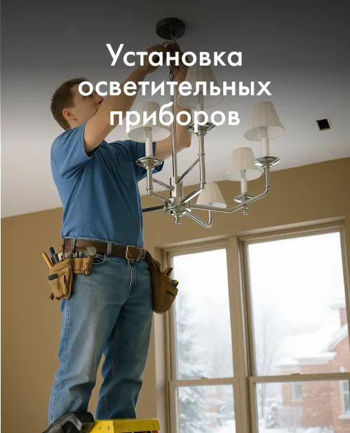Установка осветительных приборов