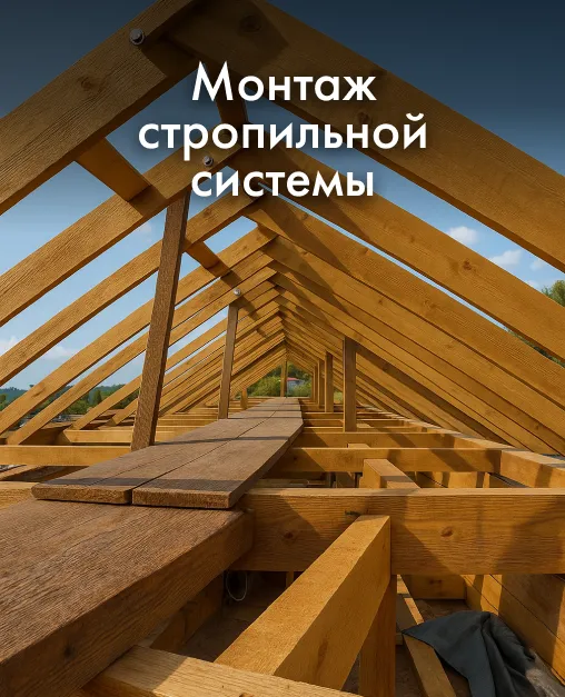 Монтаж стропильной системы