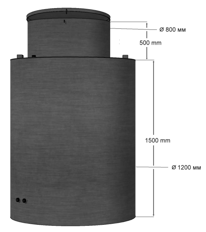 Круглый металлический Кессон 5 мм (1200х2000)