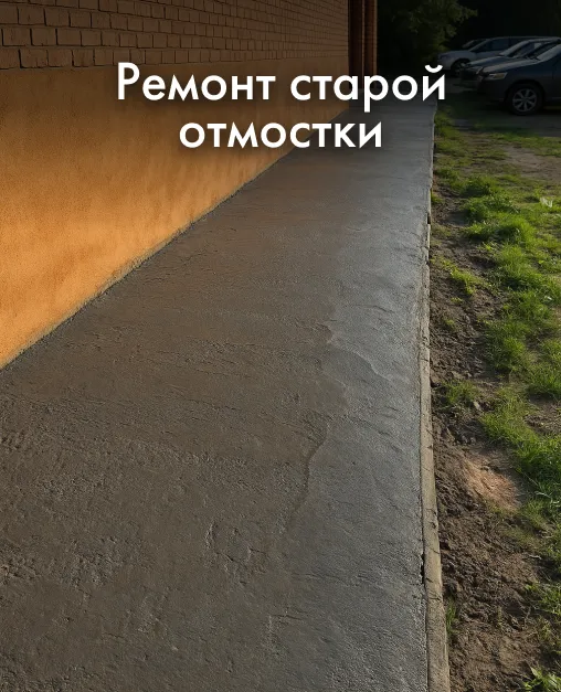 Ремонт и восстановление старой отмостки