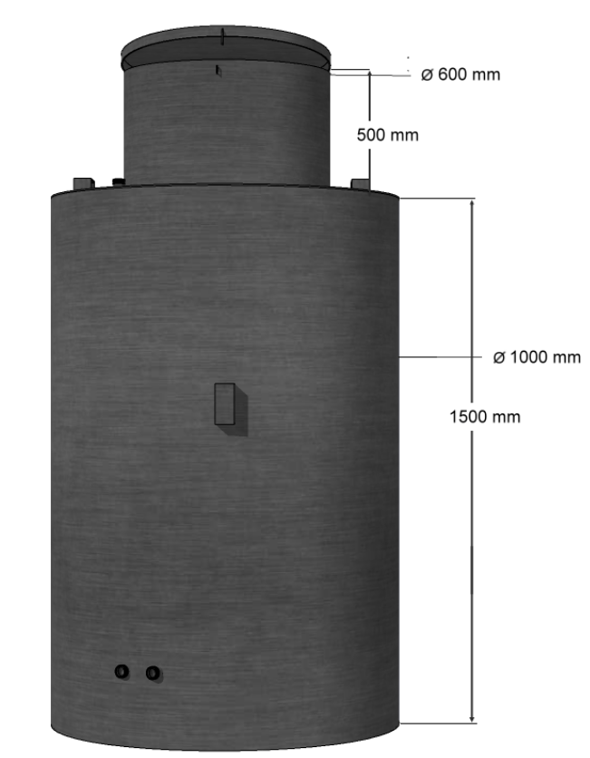 Круглый металлический Кессон 5 мм (1000х2000)