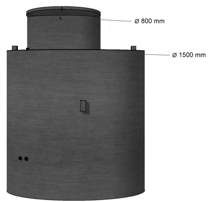 Круглый металлический Кессон 4 мм (1500х2000)
