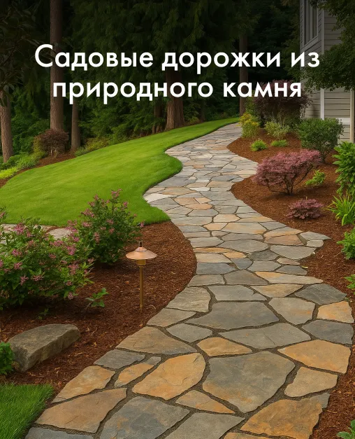 Садовые (пешеходные) дорожки из природного камня