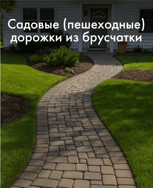 Садовые (пешеходные) дорожки из брусчатки