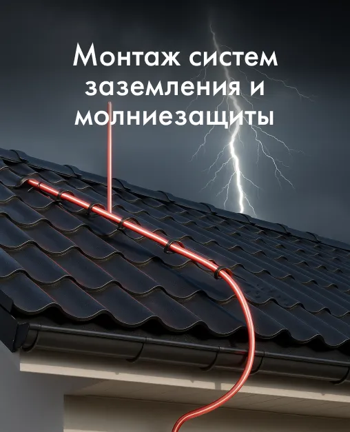 Монтаж систем заземления и молниезащиты