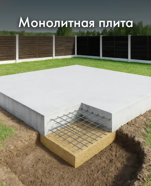 Плитный фундамент