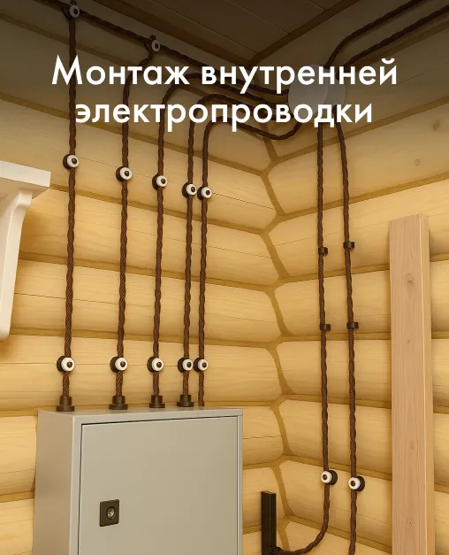 Монтаж внутренней электропроводки