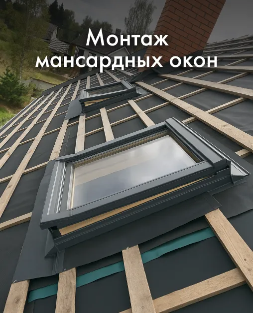 Монтаж мансардных окон