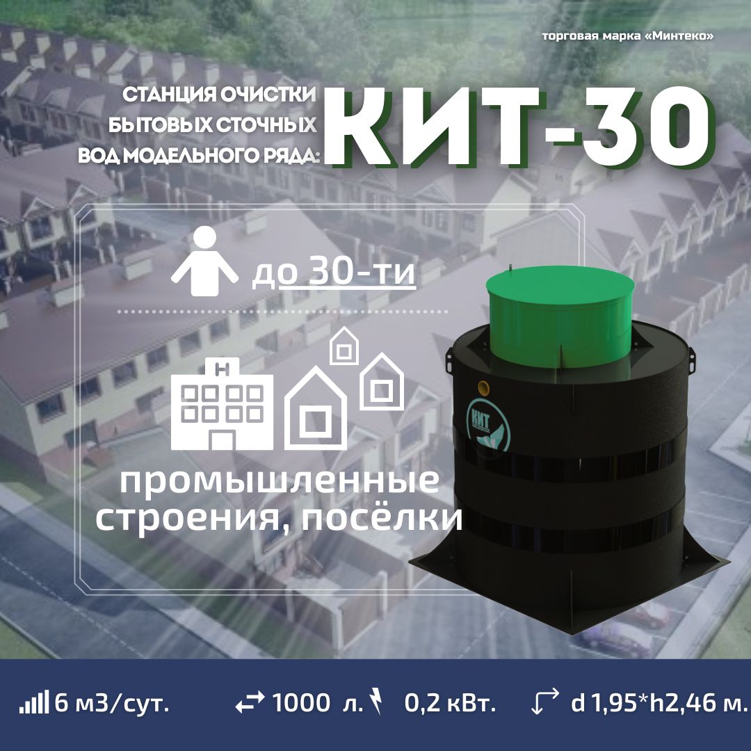 Септик КИТ-30 (6 м3/сут.) до 30 человек