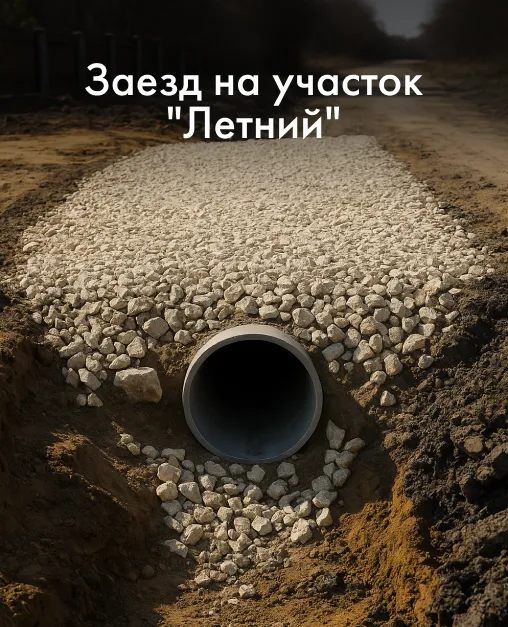Заезд на участок "Летний"